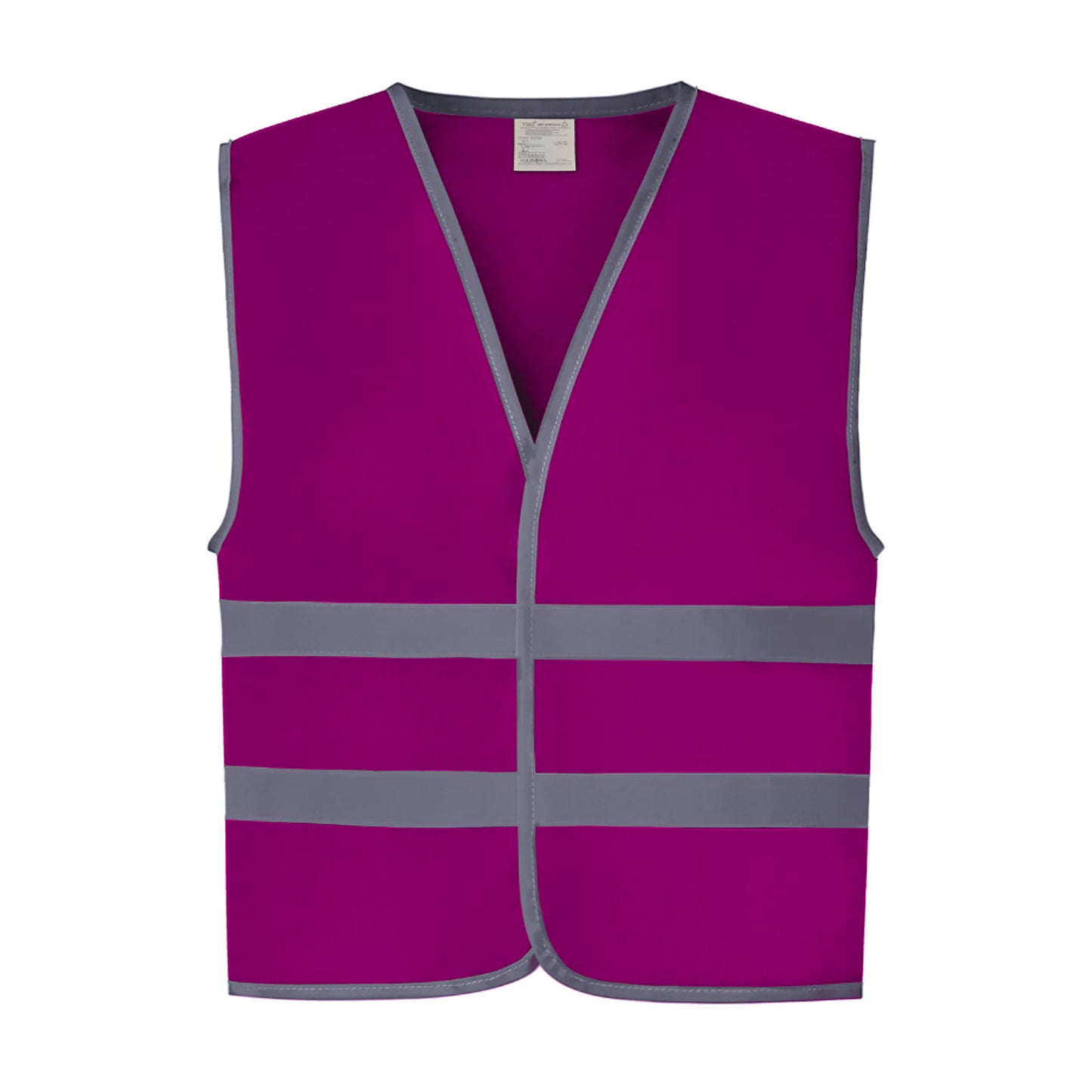 Raspberry - Front - Yoko Hi-Vis Childrens-Kids Reflective Border Waistcoat
