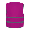 Raspberry - Back - Yoko Hi-Vis Childrens-Kids Reflective Border Waistcoat