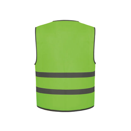 Lime - Back - Yoko Hi-Vis Childrens-Kids Reflective Border Waistcoat