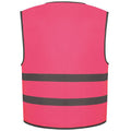 Fluorescent Pink - Back - Yoko Hi-Vis Childrens-Kids Reflective Border Waistcoat