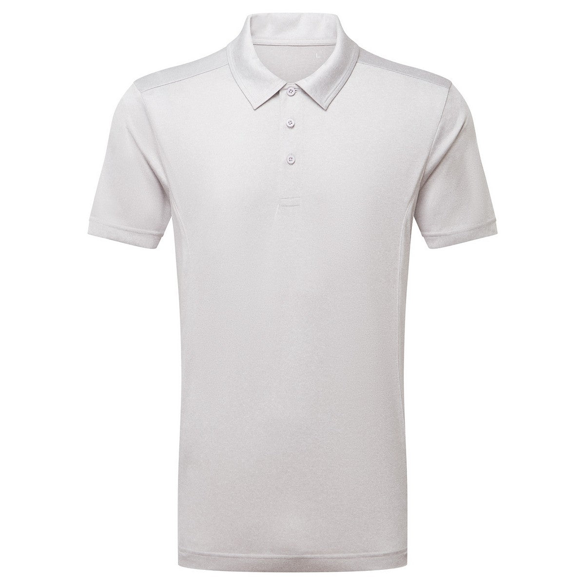 Silver Melange - Front - Tri Dri Mens Panelled Short Sleeve Polo Shirt