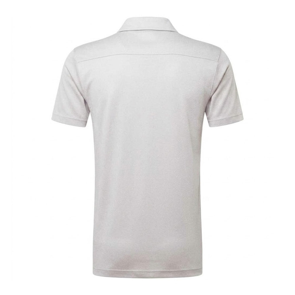 Silver Melange - Back - Tri Dri Mens Panelled Short Sleeve Polo Shirt