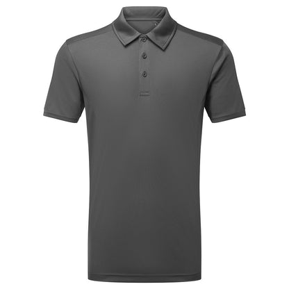 Charcoal - Front - Tri Dri Mens Panelled Short Sleeve Polo Shirt