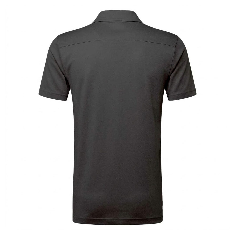Charcoal - Back - Tri Dri Mens Panelled Short Sleeve Polo Shirt