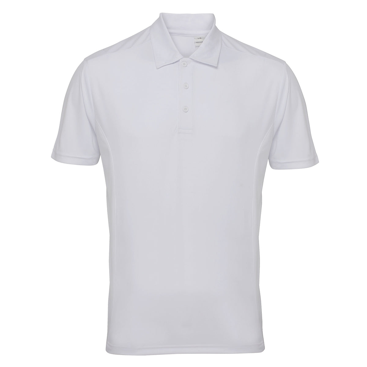 White - Front - Tri Dri Mens Panelled Short Sleeve Polo Shirt