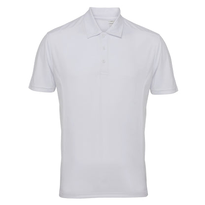 White - Front - Tri Dri Mens Panelled Short Sleeve Polo Shirt