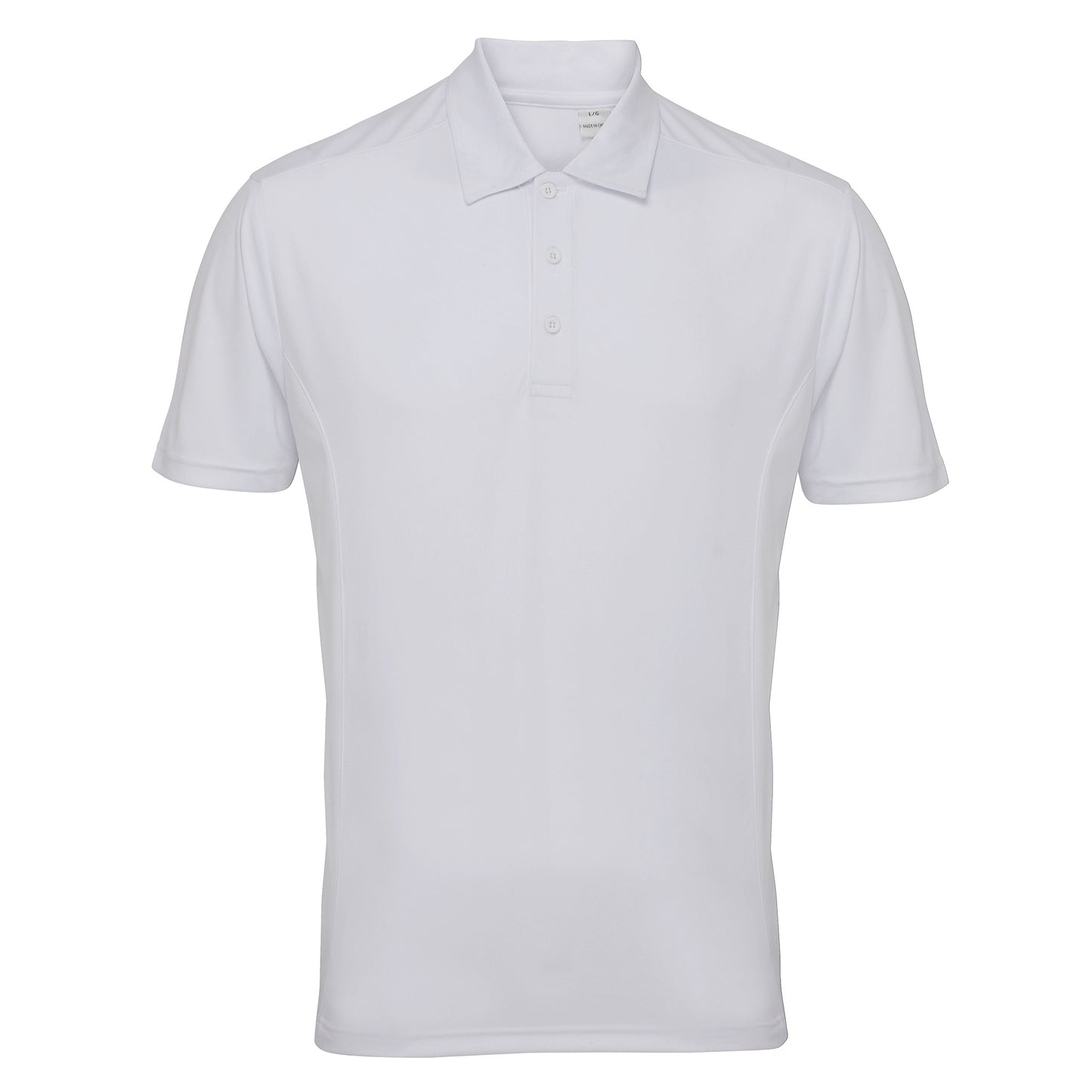 White - Front - Tri Dri Mens Panelled Short Sleeve Polo Shirt