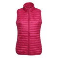 Hot Pink - Front - 2786 Womens-Ladies Tribe Fineline Padded Gilet-Bodywarmer