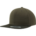 Olive Camo - Front - Flexfit Camo Visor Snapback Cap