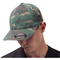 Green Camo - Side - Flexfit Garment Washed Camo Baseball Cap