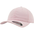 Pink - Front - Flexfit Garment Washed Cotton Dad Baseball Cap