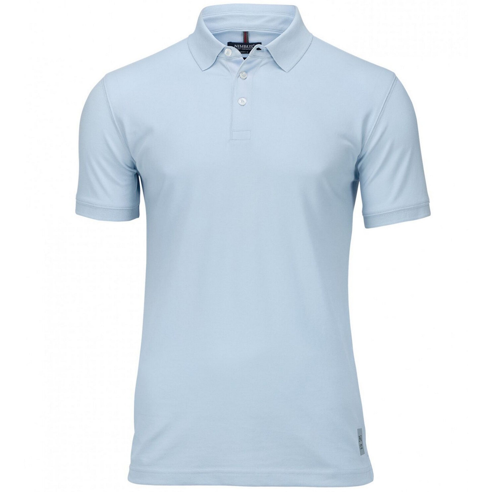 Sky Blue - Front - Nimbus Mens Harvard Stretch Deluxe Polo Shirt
