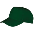 Bottle Green - Front - Result Headwear Childrens-Kids Boston 65-35 Polycotton Cap
