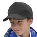 Black - Back - Result Headwear Childrens-Kids Boston 65-35 Polycotton Cap