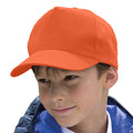 Orange - Back - Result Headwear Childrens-Kids Boston 65-35 Polycotton Cap