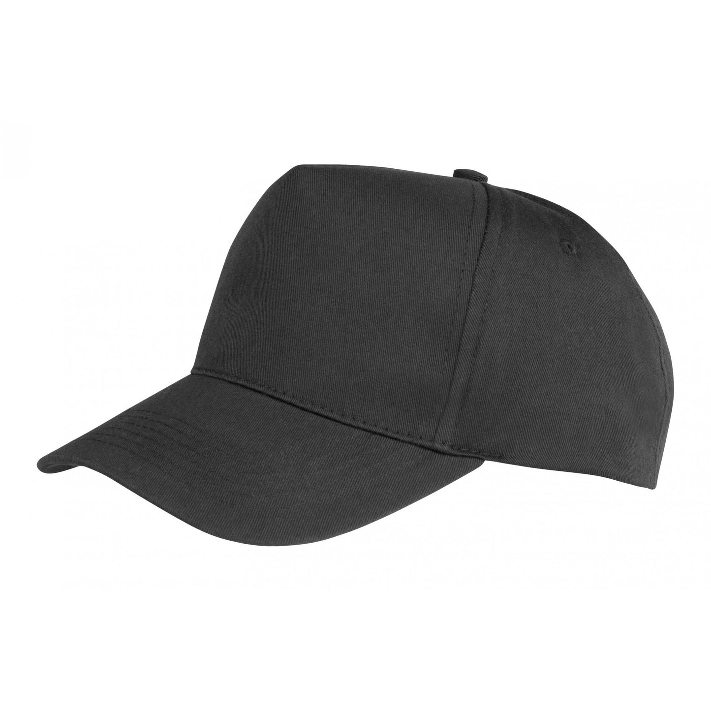 Black - Front - Result Headwear Childrens-Kids Boston 65-35 Polycotton Cap