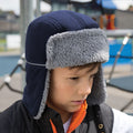 Navy-Black - Back - Result Childrens-Kids Winter Essentials Ocean Trapper Hat