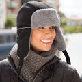 Black-Grey - Side - Result Winter Essentials Ocean Trapper Hat