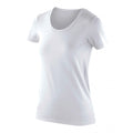 White - Front - Spiro Womens-Ladies Softex Super Soft Stretch T-Shirt