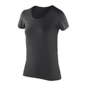 Black - Front - Spiro Womens-Ladies Softex Super Soft Stretch T-Shirt