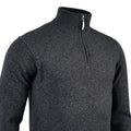 Charcoal Grey Marl - Side - Glenmuir Oban - Lambswool 1-4 Zip Sweater - Sweatshirt