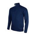 Navy - Back - Glenmuir Oban - Lambswool 1-4 Zip Sweater - Sweatshirt
