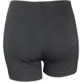 Black - Back - Spiro Womens-Ladies Softex Stretch Sports Shorts