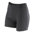 Black - Front - Spiro Womens-Ladies Softex Stretch Sports Shorts