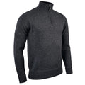 Charcoal Grey Marl - Front - Glenmuir Oban - Lambswool 1-4 Zip Sweater - Sweatshirt