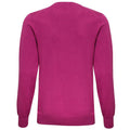Orchid Heather - Side - Asquith & Fox Mens Cotton Rich V-Neck Sweater
