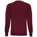 Burgundy - Back - Asquith & Fox Mens Cotton Rich V-Neck Sweater