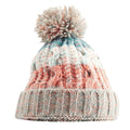 Milkshake Mix - Back - Beechfield Unisex Adults Corkscrew Knitted Pom Pom Beanie Hat