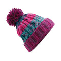 Black Jacks - Front - Beechfield Unisex Adults Corkscrew Knitted Pom Pom Beanie Hat