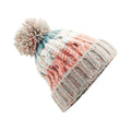 Milkshake Mix - Front - Beechfield Unisex Adults Corkscrew Knitted Pom Pom Beanie Hat