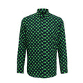 Sprout- Navy - Front - Christmas Shop Mens Long Sleeved Santa Claus-Sprout Patterned Shirt