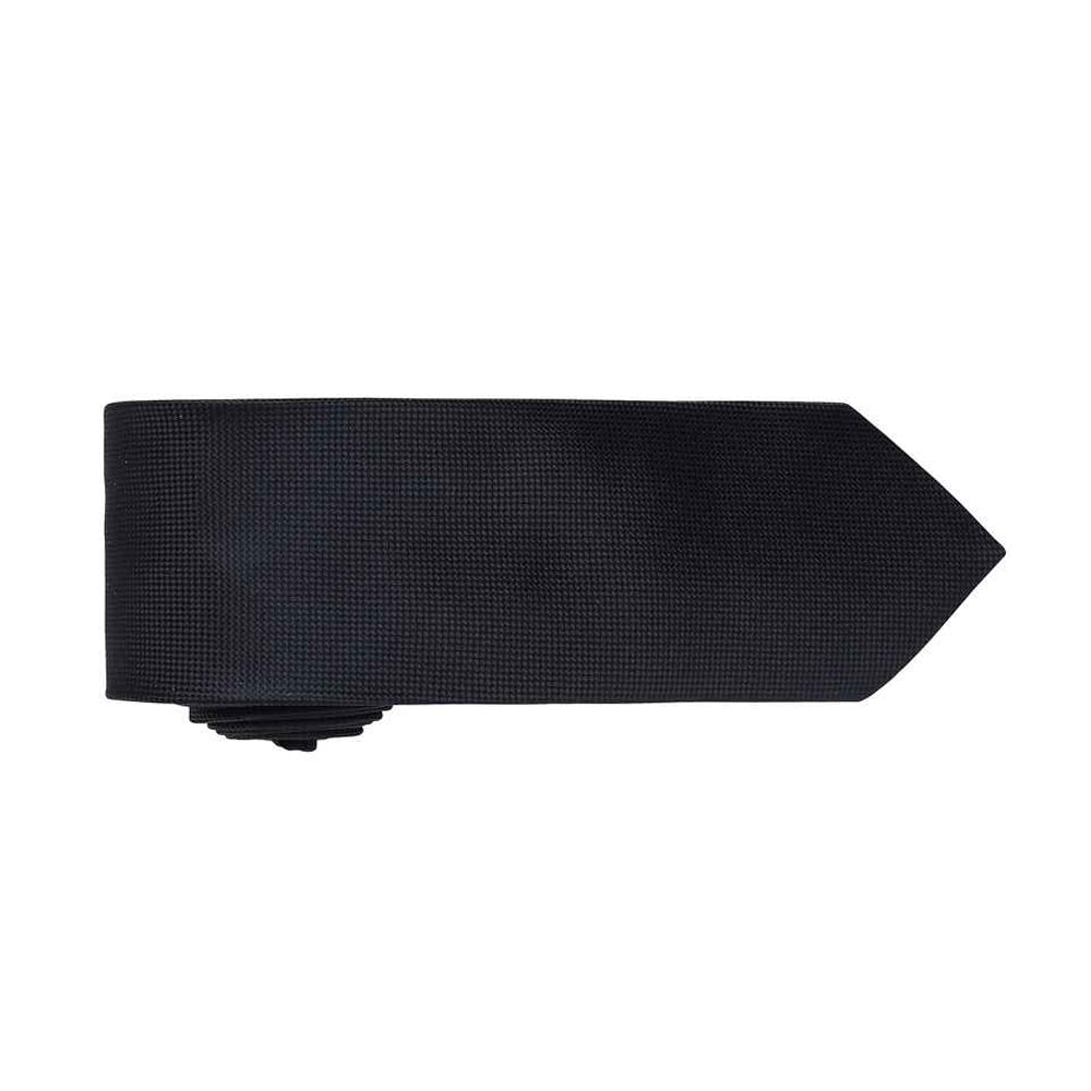 Black - Back - Premier Mens Micro Waffle Formal Work Tie