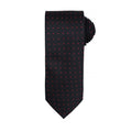 Navy- Lime - Front - Premier Mens Micro Dot Pattern Formal Work Tie