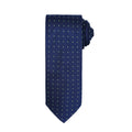 Navy- White - Front - Premier Mens Micro Dot Pattern Formal Work Tie