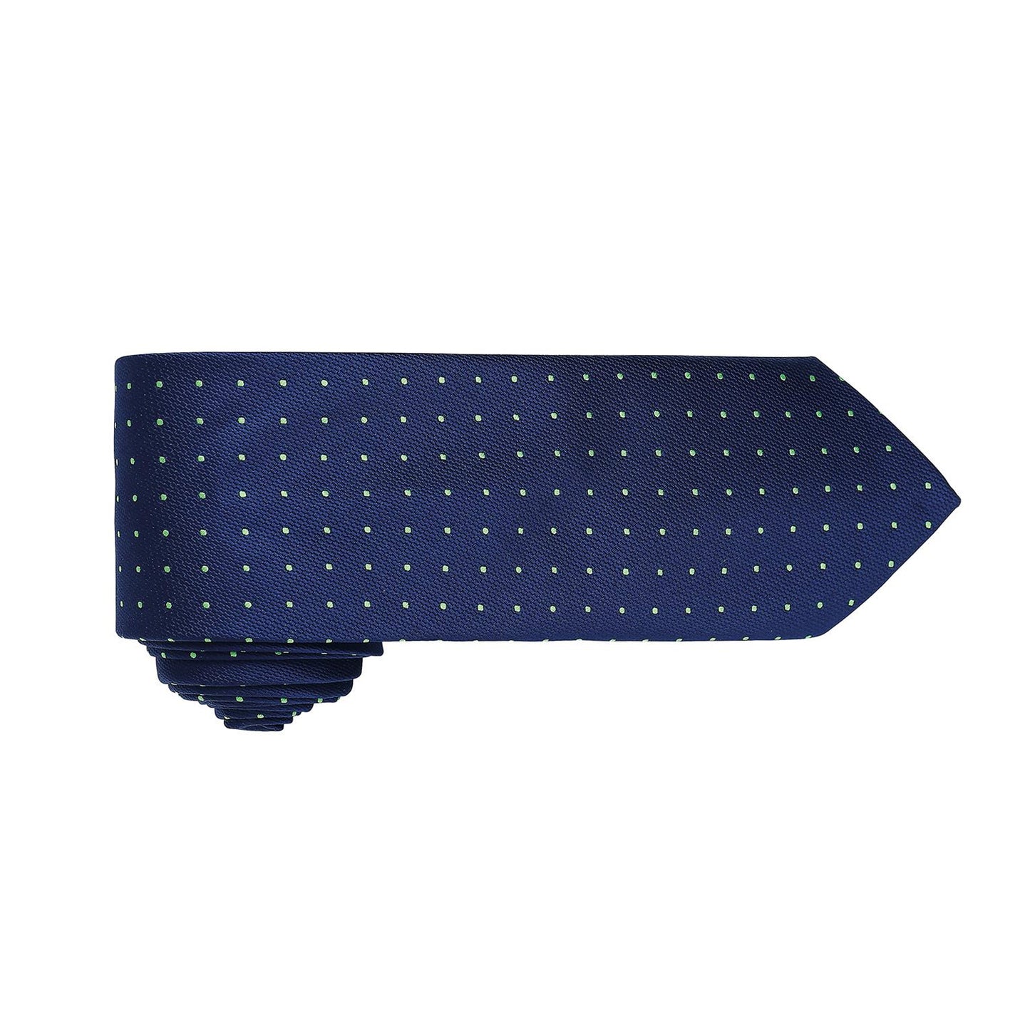 Navy- Lime - Back - Premier Mens Micro Dot Pattern Formal Work Tie