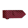 Red-Black - Back - Premier Mens Double Stripe Pattern Formal Business Tie