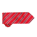 Red- Burgundy - Back - Premier Mens Waffle Stripe Formal Business Tie