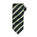 Black-Red - Front - Premier Mens Waffle Stripe Formal Business Tie