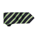 Black-Lime - Back - Premier Mens Waffle Stripe Formal Business Tie