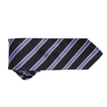 Black-Rich Violet - Back - Premier Mens Waffle Stripe Formal Business Tie