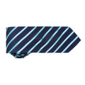 Navy- Turquoise - Back - Premier Mens Sports Stripe Pattern Formal Work Tie