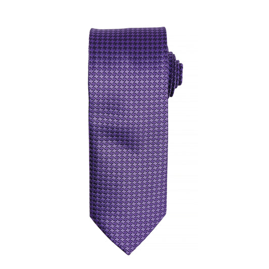 Purple - Front - Premier Mens Puppy Tooth Formal Work Tie