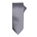 Silver - Front - Premier Mens Puppy Tooth Formal Work Tie