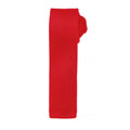 Red - Front - Premier Mens Slim Textured Knit Effect Tie