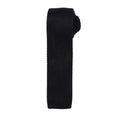 Black - Front - Premier Mens Slim Textured Knit Effect Tie