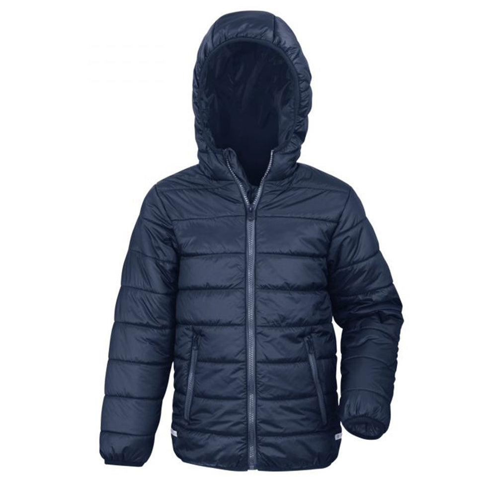 Navy - Front - Result Core Childrens-Kids Junior Padded Showerproof & Windproof Jacket